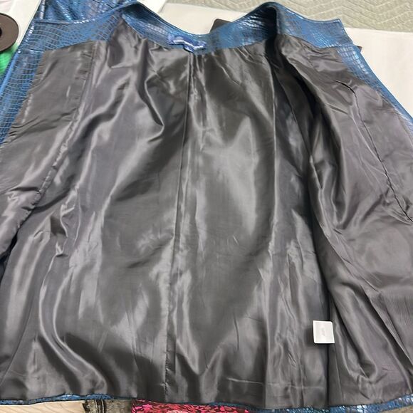 Susan Graver Jacket Size Large Embossed Faux Croc NWOT - Picture 11 of 12